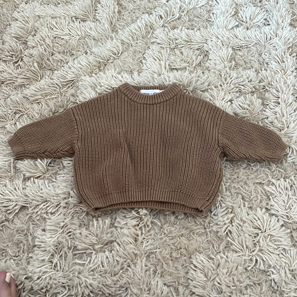 Chunky rib-knit sweater - mocha